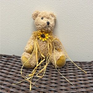 The Boyds Collection LTD Small Adorable Tan Teddy Bear with Sunflower Accent